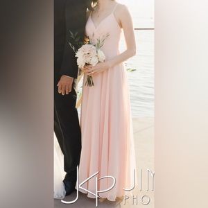 Azazie blush bridesmaid dress